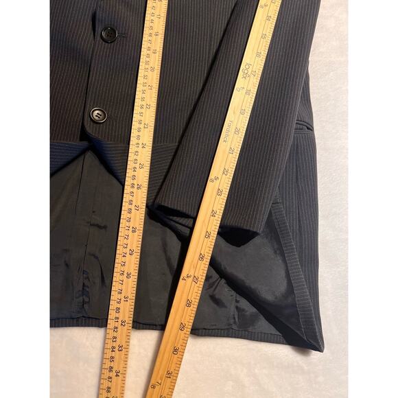 Armani Collezioni Mens 42R 35x29 Charcoal Gray Micro-Stripe Designer Suit - Picture 12 of 16